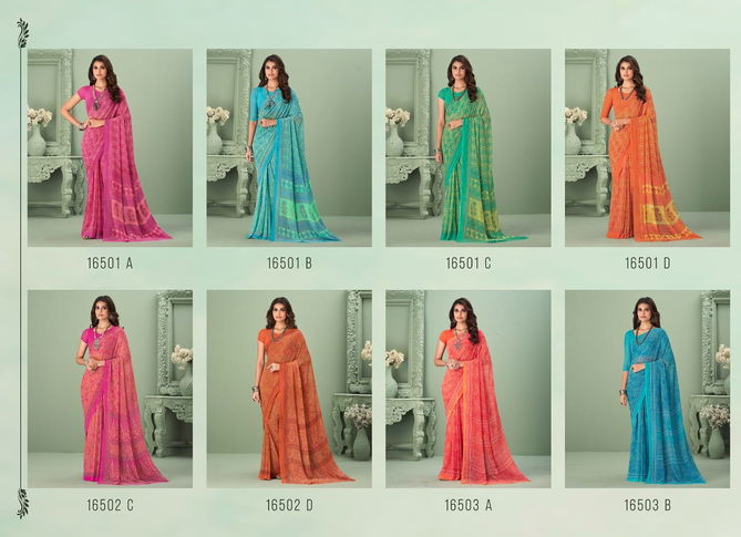 Ruchi Raga Wholesale Daily Wear Georgette Printed Sarees Catalog